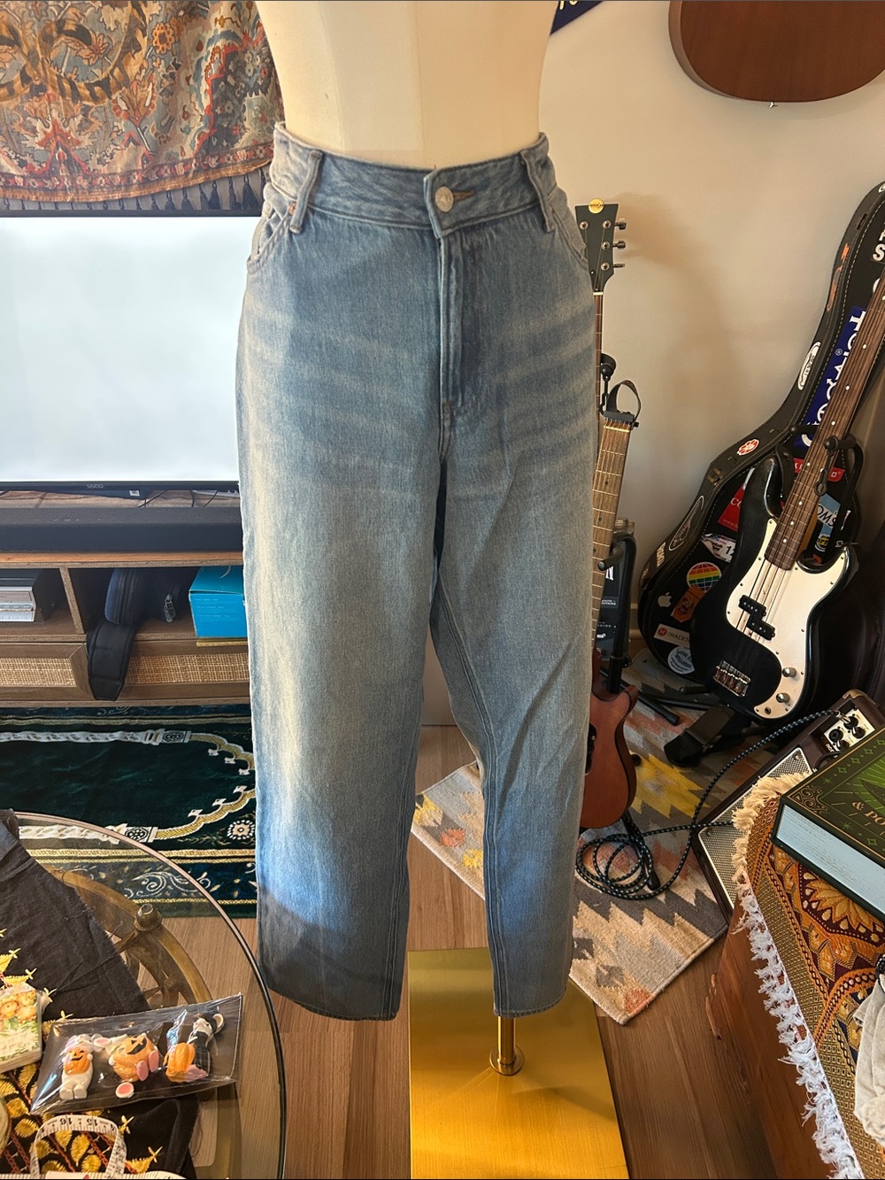 Express Mid-Rise Light Blue Women's Jeans